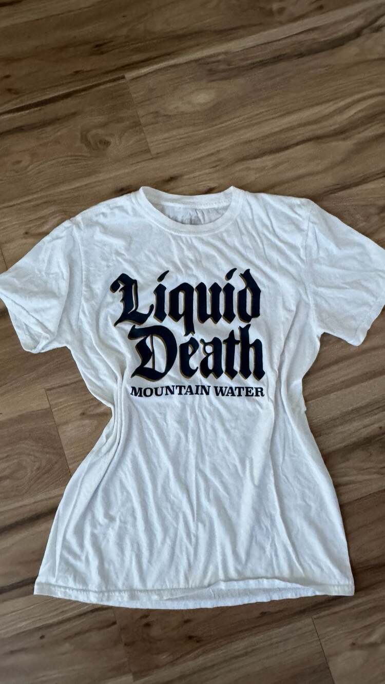 Liquid Death Mountain Water T-Shirt Size M